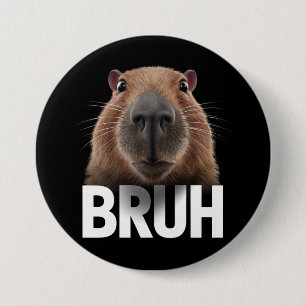 Funny Capybara Bruh  Button