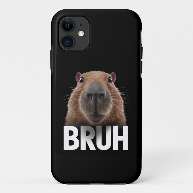 Funny Capybara Bruh  Case-Mate iPhone Case (Back)