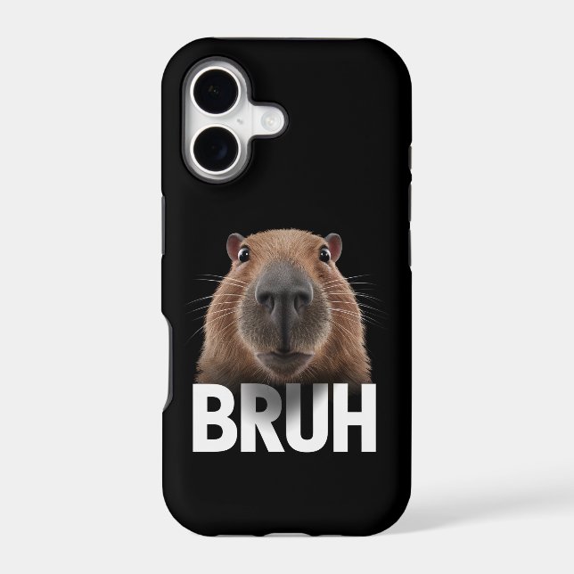 Funny Capybara Bruh  Iphone Case (Back)