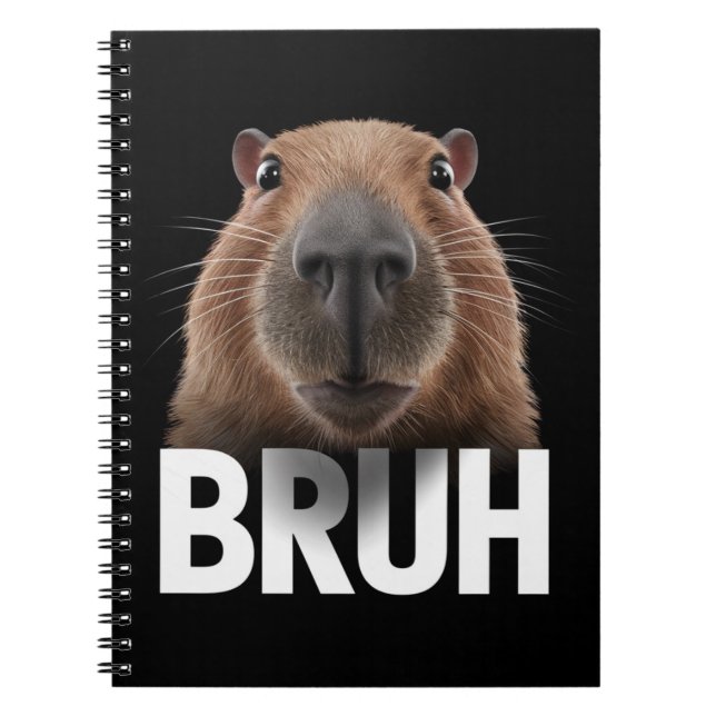 Funny Capybara Bruh  Notebook (Front)