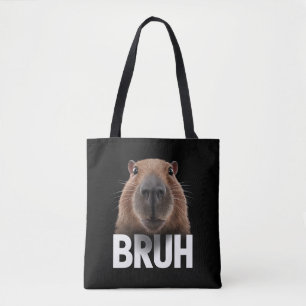 Funny Capybara Bruh Tote Bag