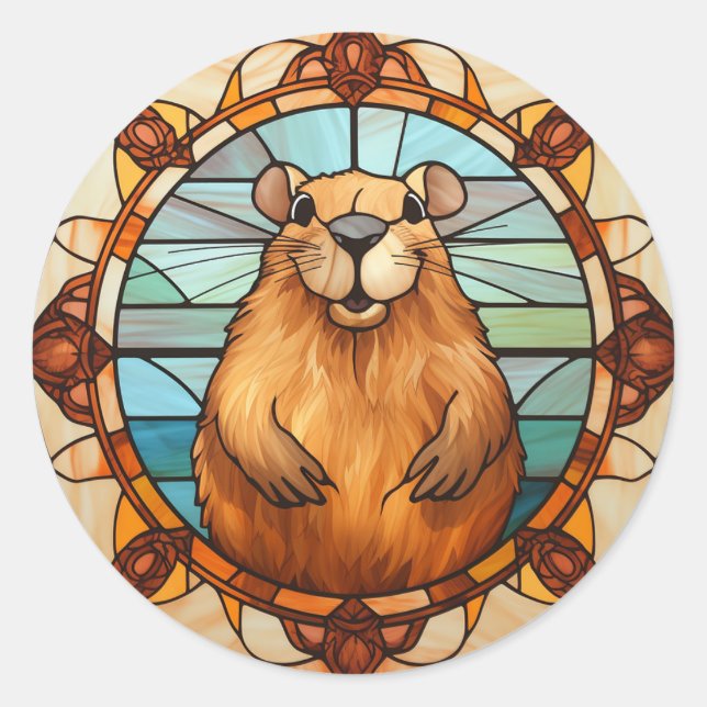 Funny Capybara, Capybara Lover Classic Round Sticker (Front)