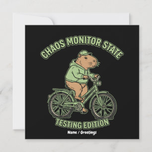 Funny Capybara Chaos Monitor State Testing Edition Invitation