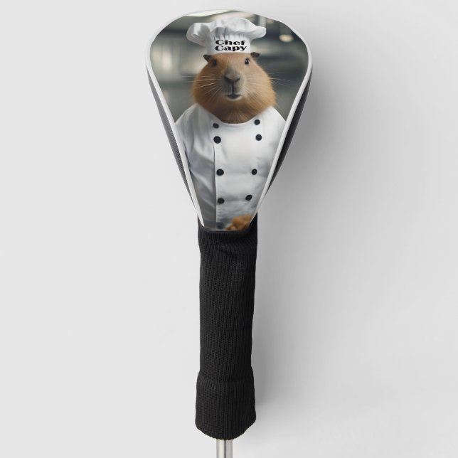 Funny Capybara Chef Golf Head Cover (Front)
