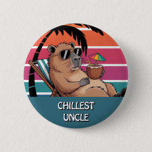 Funny Capybara Custom Family Member Reunion Role Button