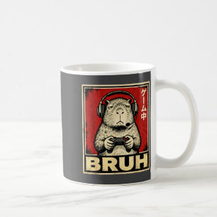 Funny Capybara Gamer Bruh Graphic Tee Men Boys Tee Coffee Mug