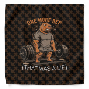 Funny Capybara Gym One More Rep That Was A Lie Bandana