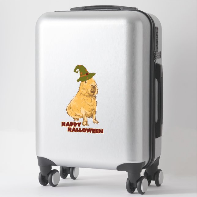 Funny Capybara - Halloween Rodent Sticker (Suitcase)