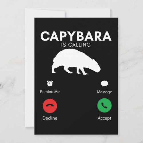 Funny Capybara Humorous Capybaras Invitation