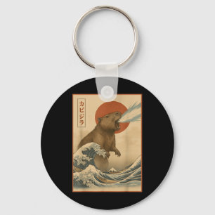 Funny Capybara Japanese Wave Capyzilla Boys Girls  Keychain