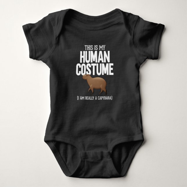 Funny Capybara Lover Cute Animal Baby Bodysuit (Front)