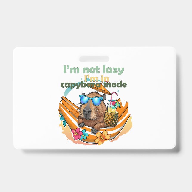 funny capybara lovers gift ,cute capybara ,don’t w badge (Front)
