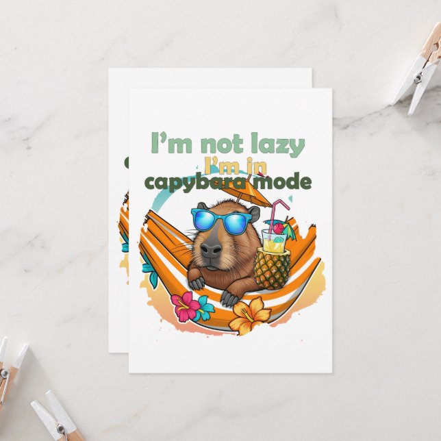 funny capybara lovers gift ,cute capybara ,don’t w invitation (Front/Back In Situ)