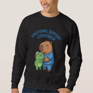 Funny Capybara Nurse Emotional Coworker Support Fr Sweatshirt