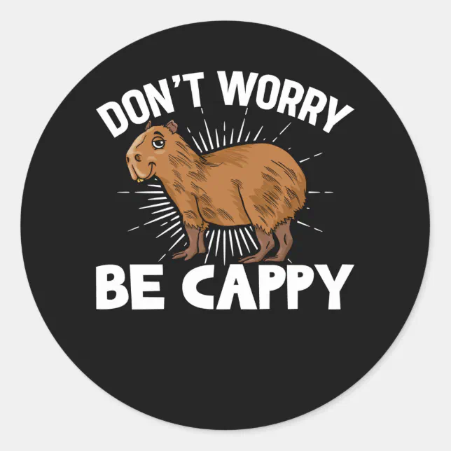 Funny Capybara Owner Capybara Pet Classic Round Sticker | Zazzle