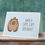 Funny Capybara Pun Birthday Card<br><div class="desc">This Funny Capybara Pun Birthday Card is perfect to give to capybara lovers. Send this unique card to wish your friend,  family member,  or loved one a very capy birthday! The capybara illustration is hand-drawn original artwork by artbybiyan.</div>