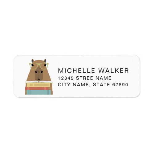 Funny Capybara Return Address Labels