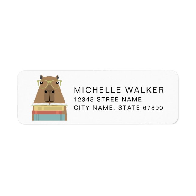 Funny Capybara Return Address Labels (Front)