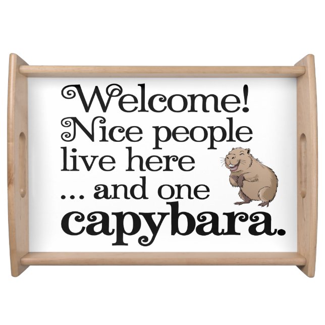 Funny Capybara Serving Tray | Quirky and Adorable  (Front)