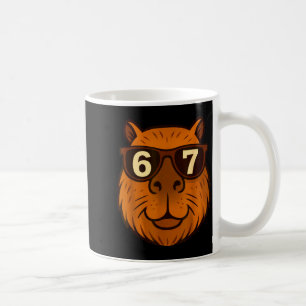 Funny Capybara Sungles 67 Six Seven Meme Coffee Mug