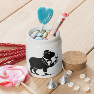 Funny Capybara Wineglass Minimalist Modern Candy Jar