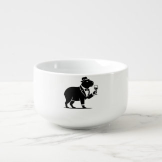 Funny Capybara Wineglass Minimalist Modern Soup Mug