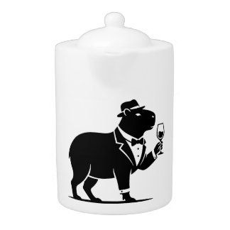 Funny Capybara Wineglass Minimalist Modern Teapot