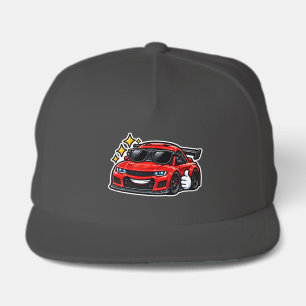 Funny Car 5 Panel Snapback Cap Redcoolcar