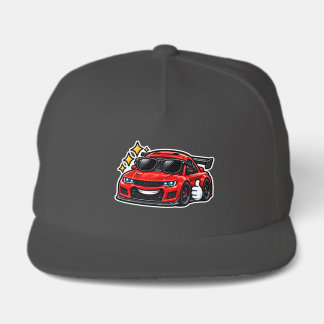 Funny Car 5 Panel Snapback Cap | Redcoolcar