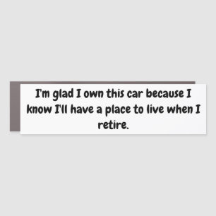 Funny car bumper sticker magnet