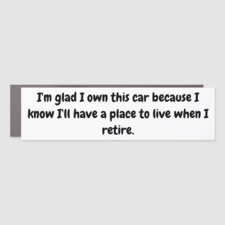 Funny car bumper sticker magnet