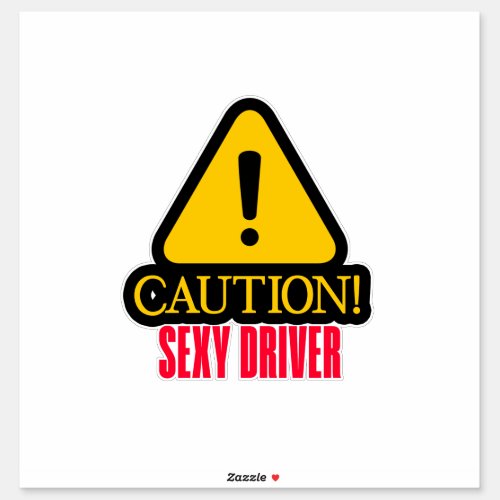 Funny Car Bumper Sticker Sign Caution
