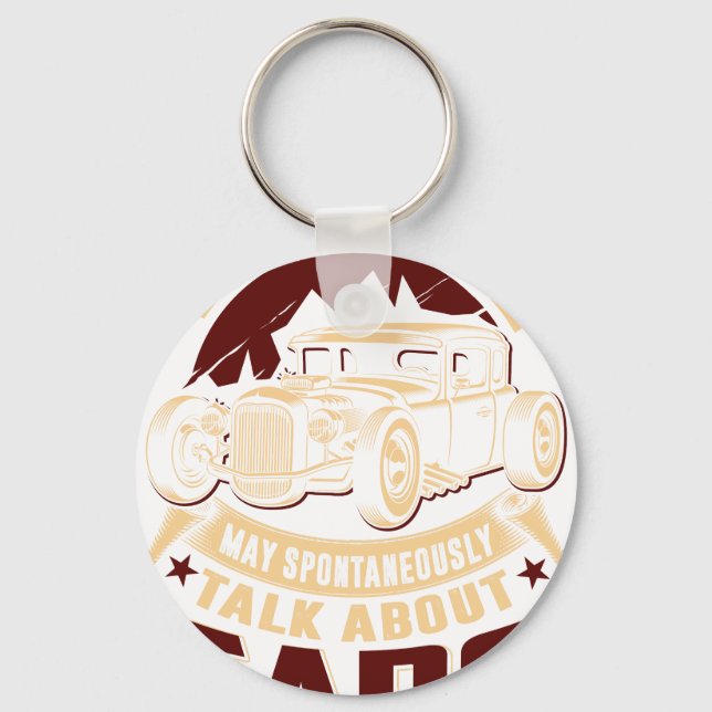 Funny Car Cars Engineer Mechanic Lovers Keychain (Front)