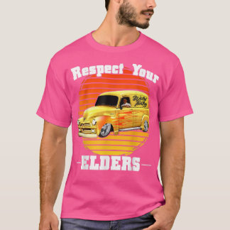 Funny Car Guy - Respect Your Elders Classic Panel  T-Shirt