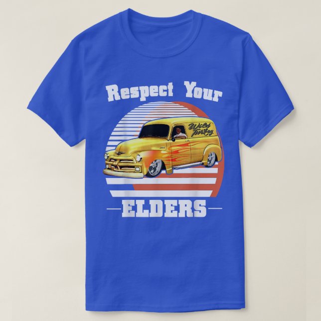 Funny Car Guy - Respect Your Elders Classic Panel  T-Shirt (Design Front)