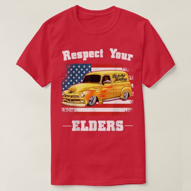 Funny Car Guy - Respect Your Elders Classic Panel  T-Shirt (Design Front)