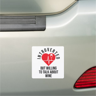 Funny Car Magnet For Introverted People