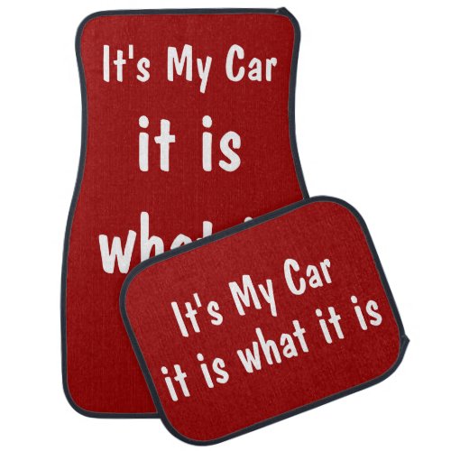 Funny Car Mats Set