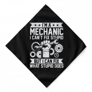 Funny Car Mechanic Engineer Men Women Kids Auto Me Bandana