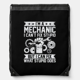 Funny Car Mechanic Engineer Men Women Kids Auto Me Drawstring Bag