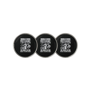 Funny Car Mechanic Engineer Men Women Kids Auto Me Golf Ball Marker