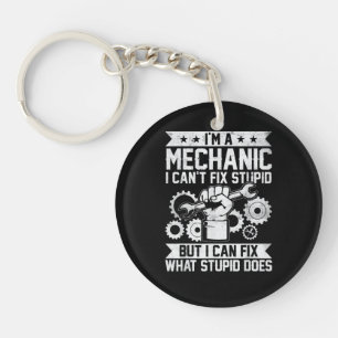 Funny Car Mechanic Engineer Men Women Kids Auto Me Keychain