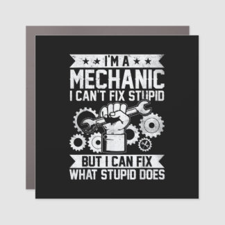 Funny Car Mechanic Engineer Men Women Kids Auto Me Magnet