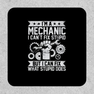 Funny Car Mechanic Engineer Men Women Kids Auto Me Patch