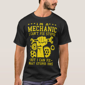 Funny Car Mechanic Men Women Kids Best Auto Mechan T-Shirt