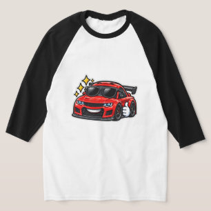 Funny Car Raglan T-Shirt Cool Redcar