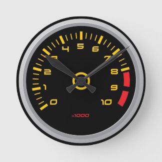 Funny Car RPM Gage Wall Clock