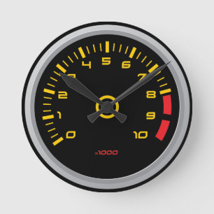 Funny Car RPM Gauge Wall Clock