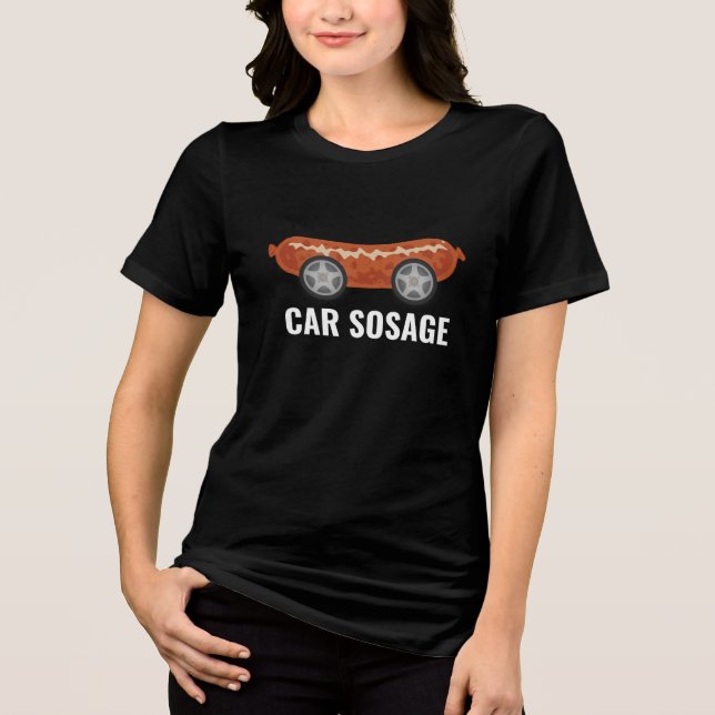 Funny Car Sosage Meme Tri-Blend Shirt (Front)