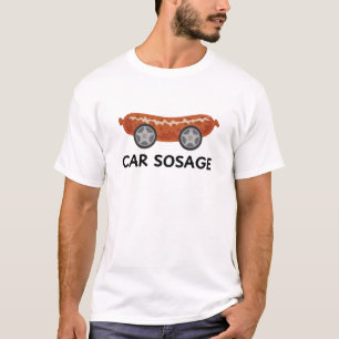 Funny Car Sosage Meme White T-Shirt